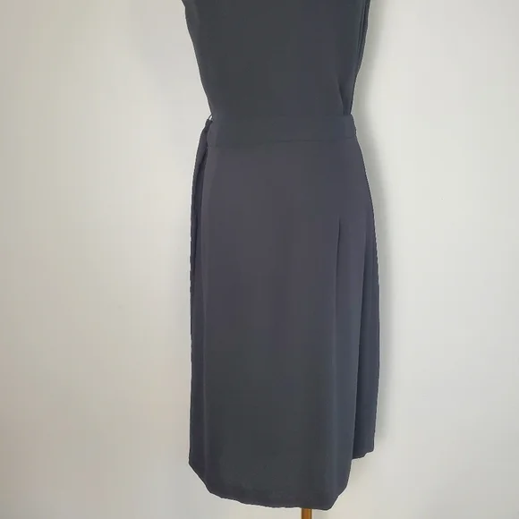 Topshop Black Wrap Sleeveless Dress - Picture 7 of 8